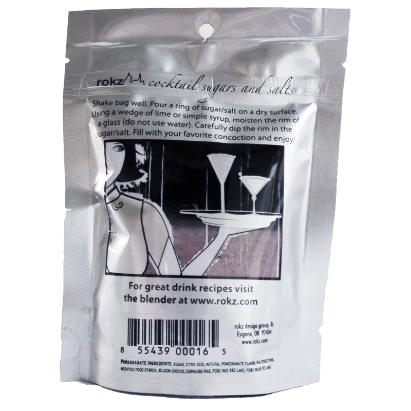 Rokz Pomegranate Cocktail Sugar, 5 Ounce