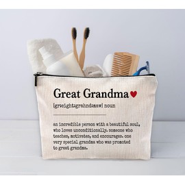 Sufamb Great Grandma Makeup Bag,Gifts for Great Grandma,Birthday Gifts for Great Grandma,Great Grandma Mother's Day Gifts,Best Great Grandma Gifts,Great Grandma Small Cosmetic Makeup Bag for Purse