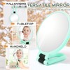 Novadex Magnifying Travel Hand Held Vanity Mirror, Compact Double-Sides Folding