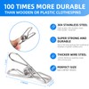 40 Pack Wire Clothes Pins Heavy Duty Outdoor, Stainless Steel