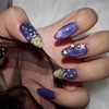 CHOK: 10 Purple Flavor Handmade Nail Tip - Square /