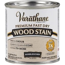 Varathane 262030 Premium Fast Dry Wood Stain, Half Pint, Sunbleached