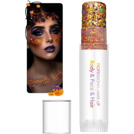 Barra De Purpurina Facial Lentejuelas Brillantes De Larga Duración Purpurina Facial en Gel Halloween Para Mujeres Y Niñas, Festivas, Maquillaje Festivo, Cosplay, Casa Encanta