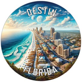 Destin Florida Mementos Souvenir Die Cut Decorative Flat Magnet 4-Inch