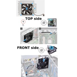 Deal4GO Front & TOP Chassis Cooling Fan Cage Fan HHCM0 0HHCM0 Replacement for Dell Alienware Aurora R5 R6 R7 R8 R9 R10 R11 R12 Precision 3640 3630