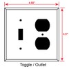 Art Plates - 2-Gang Combination Switch Plate - Toggle -