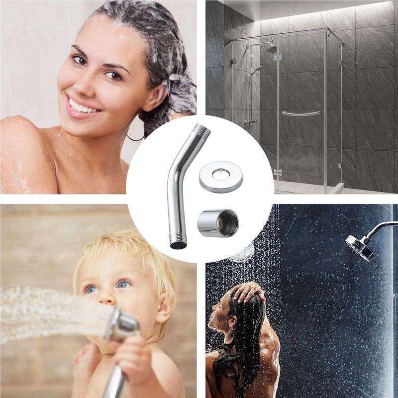 Oiieco Shower Head Extension Arm, Stainless Steel Handheld Shower Extension