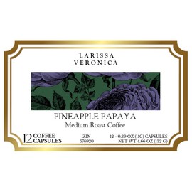 Pineapple Papaya Medium Roast Coffee (Single Serve K-Cup Pods) (Gourmet, Naturally Flavored, Whole Coffee Beans) (12 pods, ZIN: 576920)