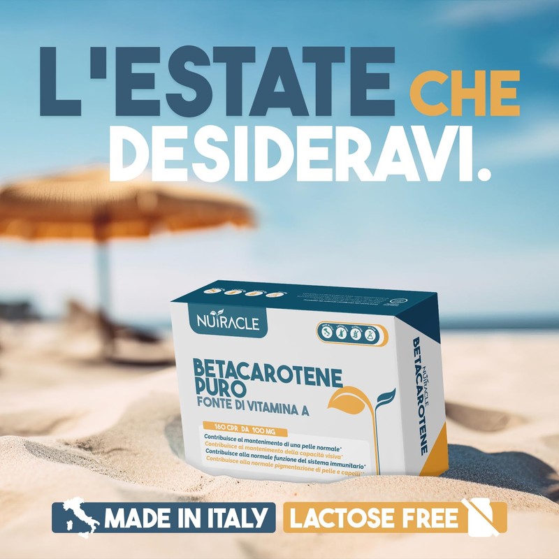 Nutracle Betacarotene 160 compresse | Integratore di Beta-Carotene e Rame