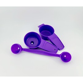 Tupperware Kitchen Tool Gadgets Mini Funnel Mini Strainer Melon Baller Set of 3 in Purple, Small