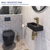 DeerValley Small Bathroom Sink, 15"x7" Mini Rectangle Wall Mount Vessel