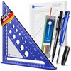 Falkenwald® 9-in-1 Carpenter's Square 180 mm with Writing Surface -