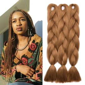 Ombre Braiding Hair 3 Packs/Lot 24inch Synthetic Jumbo Braiding Hair Extension Synthetic African Box Braids Crochet Twist Braided hair Maroon