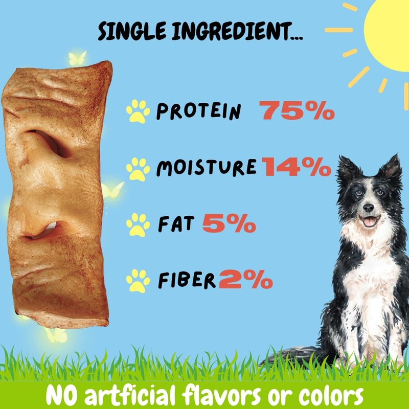 BULLYSTICKS & MORE 8-10 Inch Smoked Beef Cheek Snouts for