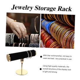 LIFKOME Watch Stand Retail Exhibidores Displays Bangle Storage Holder Watch Holder Rings Holder Organizer Display Stands Watch Show Case Necklace Display Light Watch Band Shows Black Metal