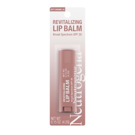 Neutrogena Revitalizing Tinted Lip Balm Broad Spectrum SPF 20 Sunscreen, Moisturizing Lip Balm with a Sheer Tint for Softer, Smoother, Healthier-Looking Lips, Sheer Soft Caramel 50, .15 oz