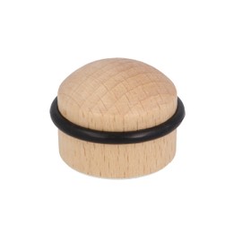 Gedotec Wooden Door Stopper with Damping Rubber – Beech | Herbert | 1 Piece Premium Door Stopper Made of Solid Wood | Door Stopper Floor for Gluing + Screws | Door Stopper Small for Room Doors | Floor
