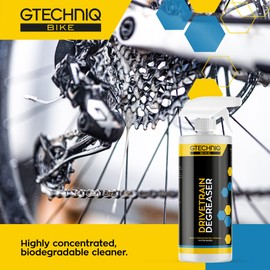 Gtechniq Bike Drivetrain Degreaser, 17 fl oz | Fast Acting Cleaner for Chains, Cassettes and Derailleurs, Water-Based Surface-Friendly Formula, Easy Spray-On Application, Biodegradable