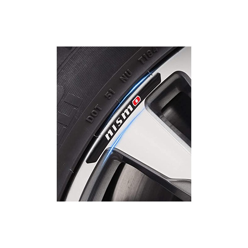 Bokos Wheel Sticker Rim Sticker for Nissan (Black)