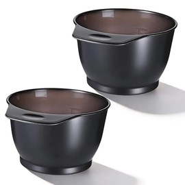 2 Pcs Hairs Dye Bowles Hair Color Bowl Plastic Hair Color Mixing Tint Bowls Applicator Bowls Hairs Dyeing Coloring Tools for Salon (Transparent Black)