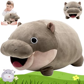 HBSFBH Moo Deng Plush Toy, Moo Deng Plush Dolls, Cute Dwarf Hippo Plush Toy, Moo Deng Hippo Plush, Cute Dwarf Hippo Plush Toy, Moo Deng Dwarf Hippo, for Children and Adults
