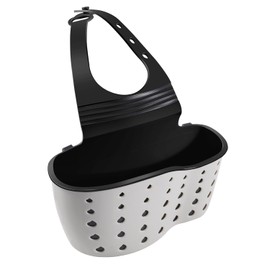 COIYINGJAUNEI Kitchen Sink Caddy Sponge Holder for Kitchen Sink Accessories Organizer Dish Sponge Holder Ajustable Strap Faucet with Drain Holes for Drying (1 pc Beige)