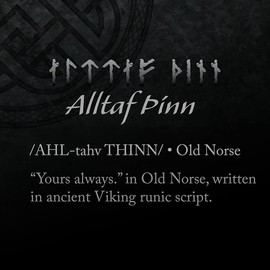 Knot Theory Rune Silicone Ring - Yours Always in Viking Runic Characters with Gold Inlay - Black Size 14 8mm Breathable Comfort Fit - Valentine's Engagement Wedding Band