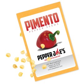 Pepper Joe’s Pimiento Pepper Seeds ­­­­­– Pack of 10+ Sweet and Mild Pepper Seeds – USA Grown ­– Premium Non-GMO Red Pimento Pepper Seeds for Planting in Your Garden