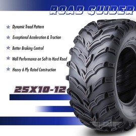 ROADGUIDER One New ATV/UTV Tire 25x10-12 25x10x12 6PR 10273