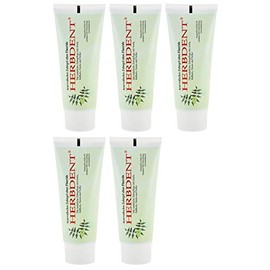 Herbdent Ayurvedic Tooth Gel - Flourid Free - 100% Vegan - 80 ml (5 x 80 ml)