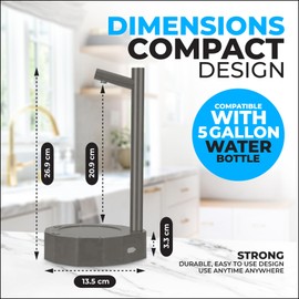 Desktop Water Bottle Dispenser Smart Table Water Dispenser,Water Dispenser for 5 Gallon Bottle Automatic Water Dispenser,Safe and Leak-Free for Home,Office,Bedside & Outdoor（Brown）