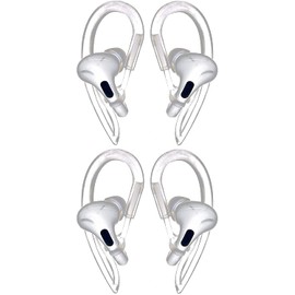 YINVA 2 Pairs of EarHooks Compatible with AirPods 3, Compatible with AirPods Pro, 2, 1 Case - for Airpods Pro Attachments, for Airpods Pro Accessories (Transparent)