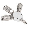 3 Way Air Splitter 1/4 Inch NPT Male Thread 3