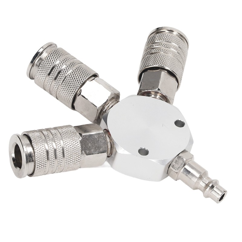 3 Way Air Splitter 1/4 Inch NPT Male Thread 3