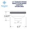 Nantucket Sinks 3.5KD-GCW 3.5" Basket Strainer Kitchen Drain Assembly Set