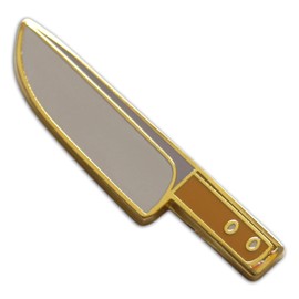 Novel Merk Kitchen Utensils – Knife, Spoon, or Other Lapel Pin, Hat Pin & Tie Tack Set - with Clutch Back (3- Chef Knife)