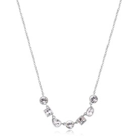 Brosway Symphonia BYM161 Women's Stainless Steel Necklace with Silver Crystals with Lobster Clasp Length 43 cm, Stainless Steel, Not Applicable