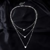 fxmimior 3 Tier Women Boho Layered Silver Necklaces Gold Silver