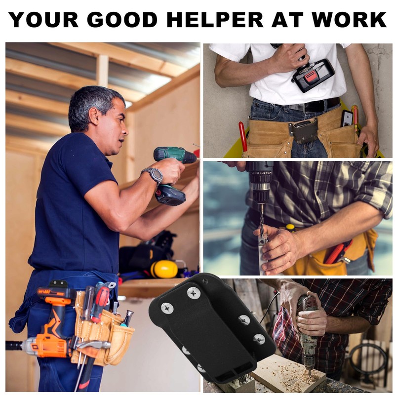 Drill Holder Clip for Tool Belt, Quick Grab or Hang