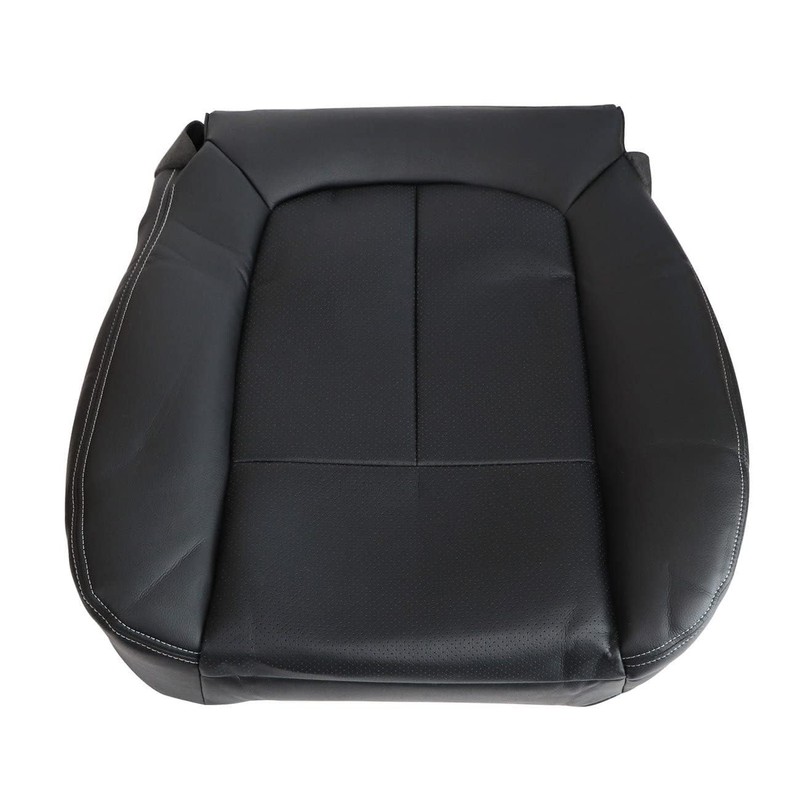 Priprilod Perforated Leather Black Driver Side Bottom Replacement Seat Cover