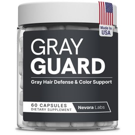 Gray Guard – Anti Grey Hair Supplements with Catalase – Support for Gray Hair & Melanin Haircare – Natural Pigment Restoration Formula for Men & Women – 60 Capsules