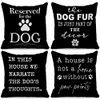 grapehiker Reserved for The Dog Funny Dog Quotes Throw Pillow