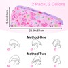 Basumee Microfiber Hair Towel Wrap for Kids 2 Pack Rapid