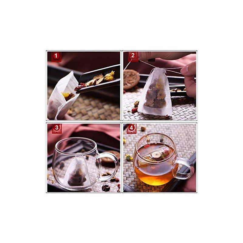 100 pcs Tea Filter Bags,Disposable Empty Loose Leaf Tea Bags