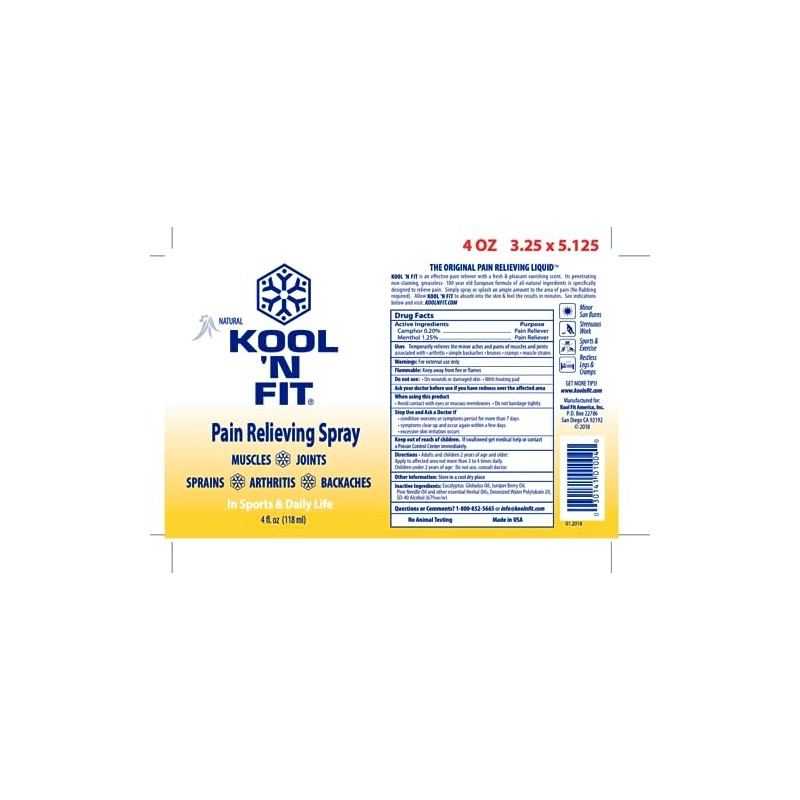 Kool N FIt Pain Fluid (4 -Ounce)