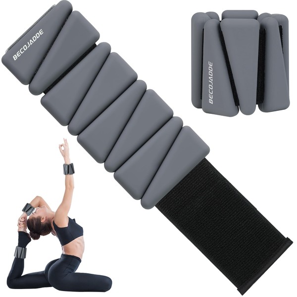 BECOJADDE Ankle Weights Set of 2 (2 lb Each) Adjustable