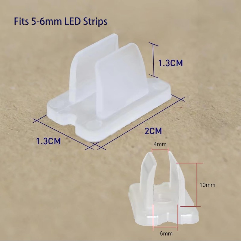 30PCS Waterproof Neon Light Fixing Clamps Brackets LED Strip Mounting