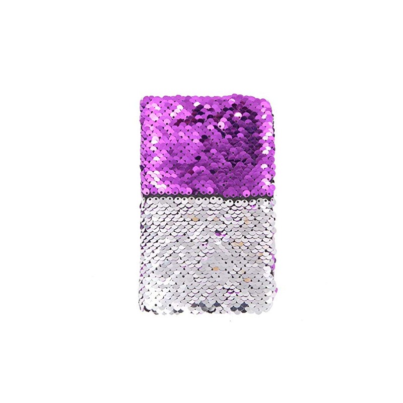 A6 Reversible Sequin Glitter Sparkly Notebook Diary Purple