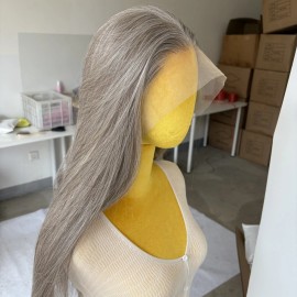 MISSWEN Frontal Lace Wigs Heat Resistant Hair Mixed Blonde Long Straight Soft