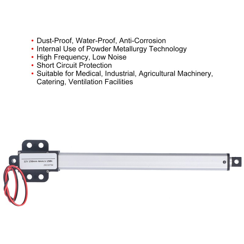 Linear Actuator 150mm Stroke High Speed Low Noise Short Circuit